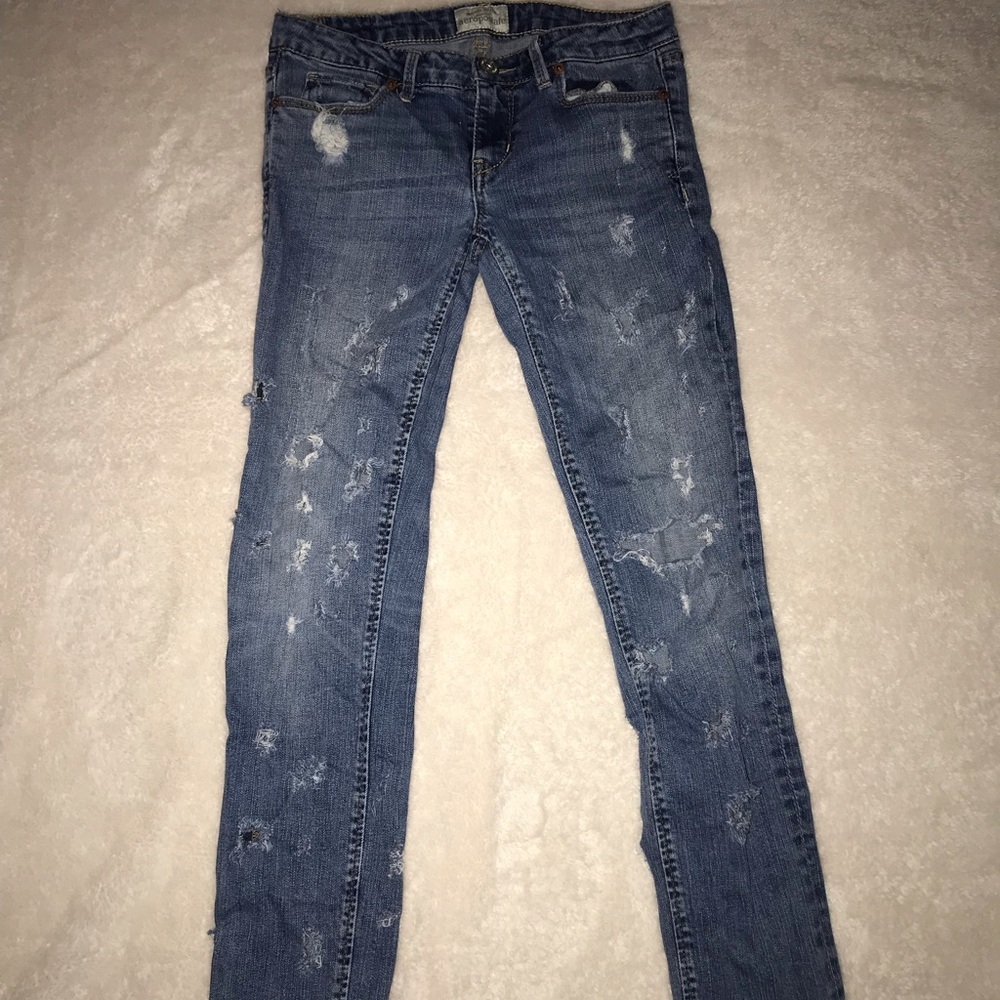 Aéropostale Ashley Ultra Skinny Distressed Jeans